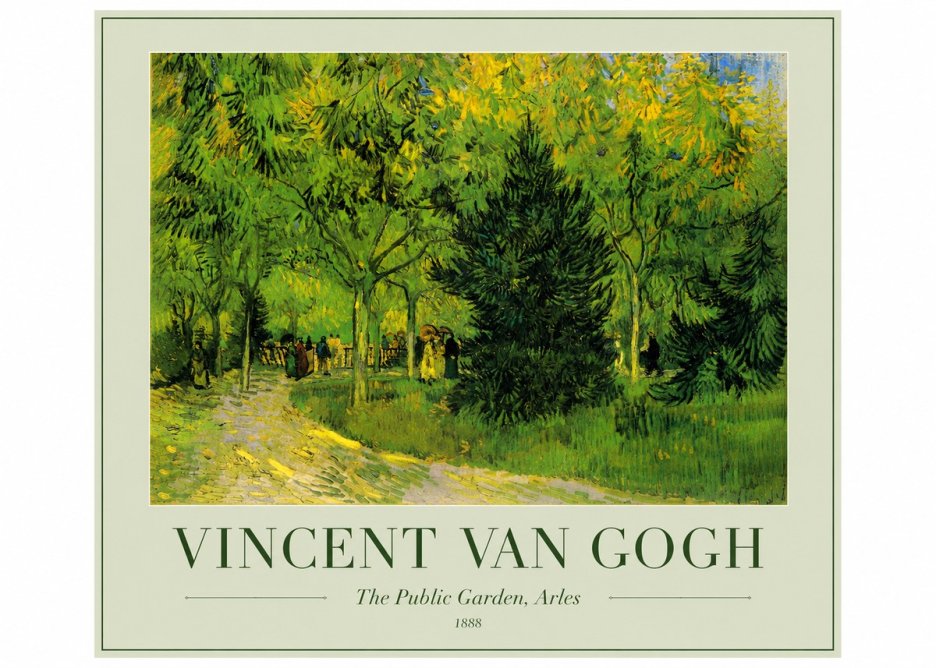 Van Gogh The Public Garden, Arles No3 - Juliste