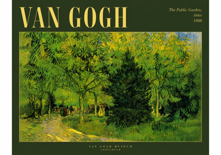 Van Gogh The Public Garden, Arles No5 - Juliste