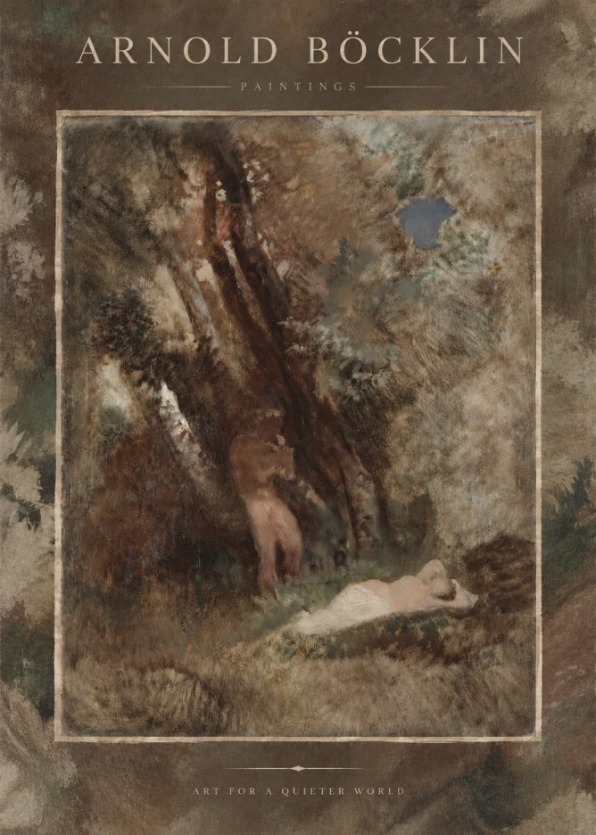 Arnold Böcklin Pan Frightening a Nymph No6 - Juliste