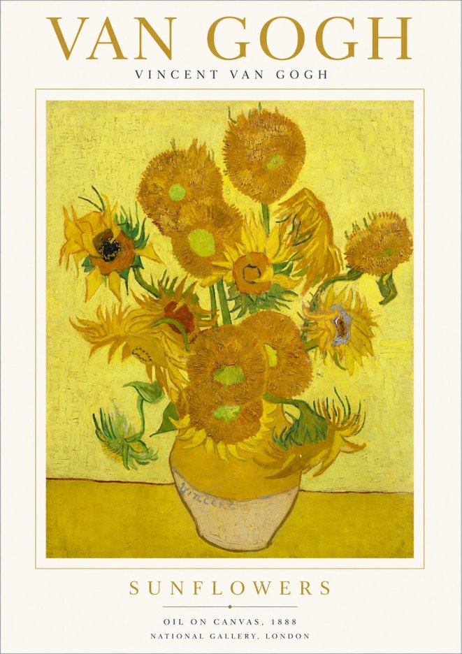 Van Gogh Sunflowers III No1 - Juliste