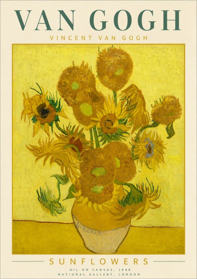 Van Gogh Sunflowers III No6 - Juliste