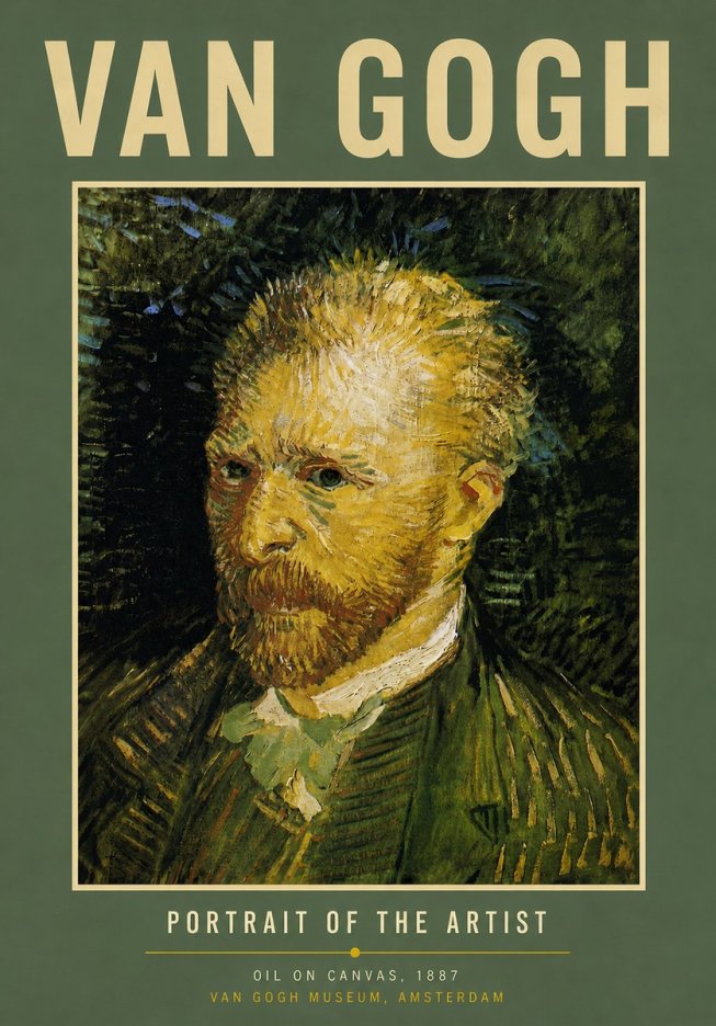 Van Gogh Portrait of the Artist III No5 - Juliste