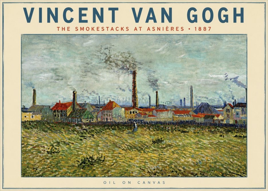 Van Gogh The Smokestacks at Asnières No5 - Juliste