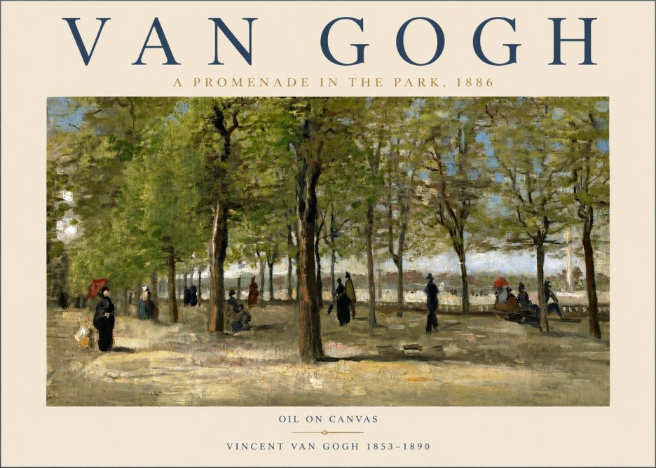 Van Gogh A Promenade in the Park No5 - Juliste