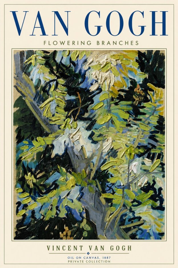 Van Gogh Flowering Branches No4 - Juliste