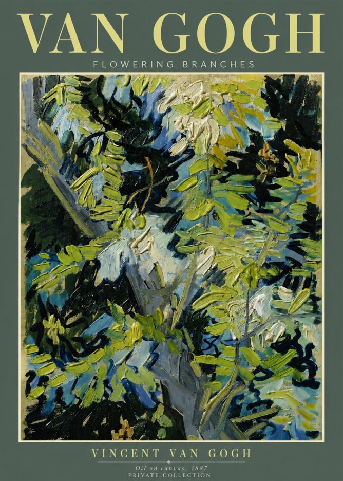 Van Gogh Flowering Branches No5 - Juliste