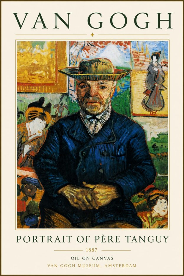 Van Gogh Portrait of Père Tanguy II No4 - Juliste