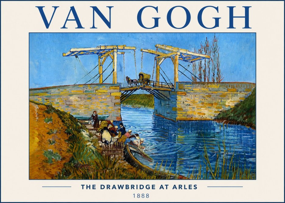 Van Gogh The Drawbridge at Arles I No3 - Juliste