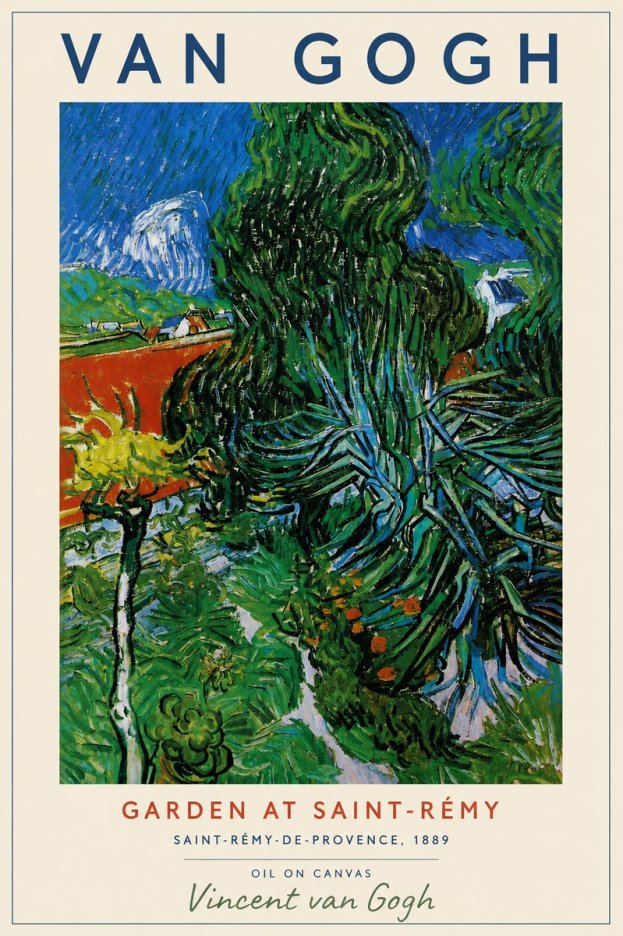 Van Gogh Garden at Saint-rémy No2 - Juliste