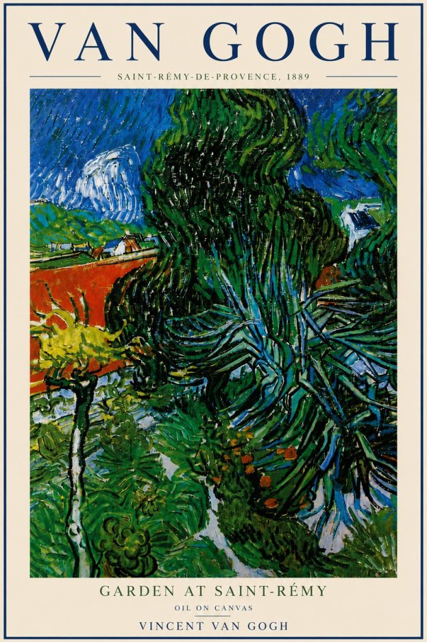 Van Gogh Garden at Saint-rémy No6 - Juliste