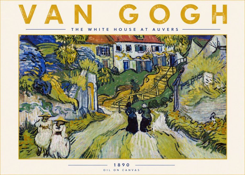 Van Gogh The White House at Auvers No6 - Juliste