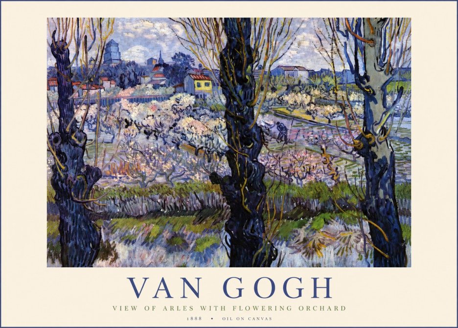 Van Gogh View of Arles with Flowering Orchard No1 - Juliste