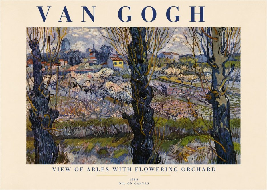 Van Gogh View of Arles with Flowering Orchard No4 - Juliste