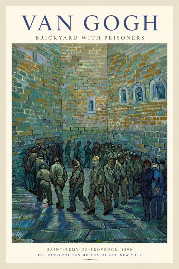 Van Gogh Brickyard with Prisoners No1 - Juliste