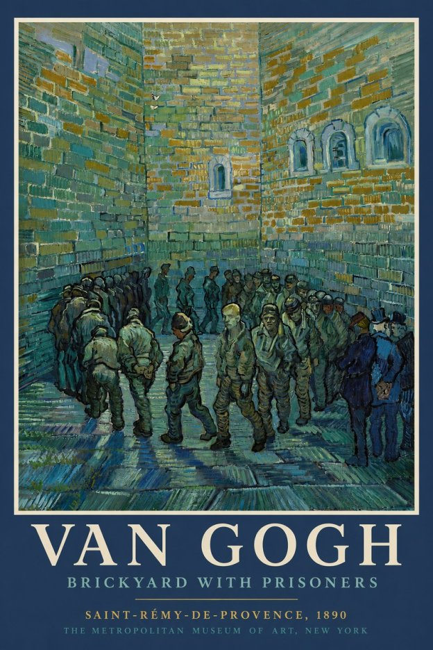 Van Gogh Brickyard with Prisoners No2 - Juliste