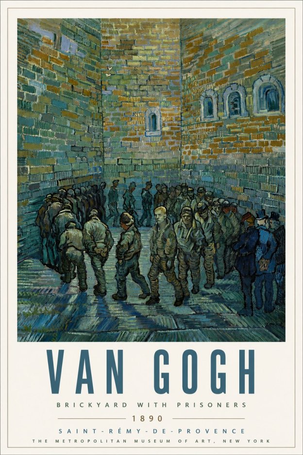 Van Gogh Brickyard with Prisoners No4 - Juliste