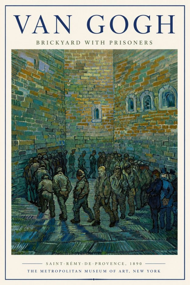 Van Gogh Brickyard with Prisoners No6 - Juliste