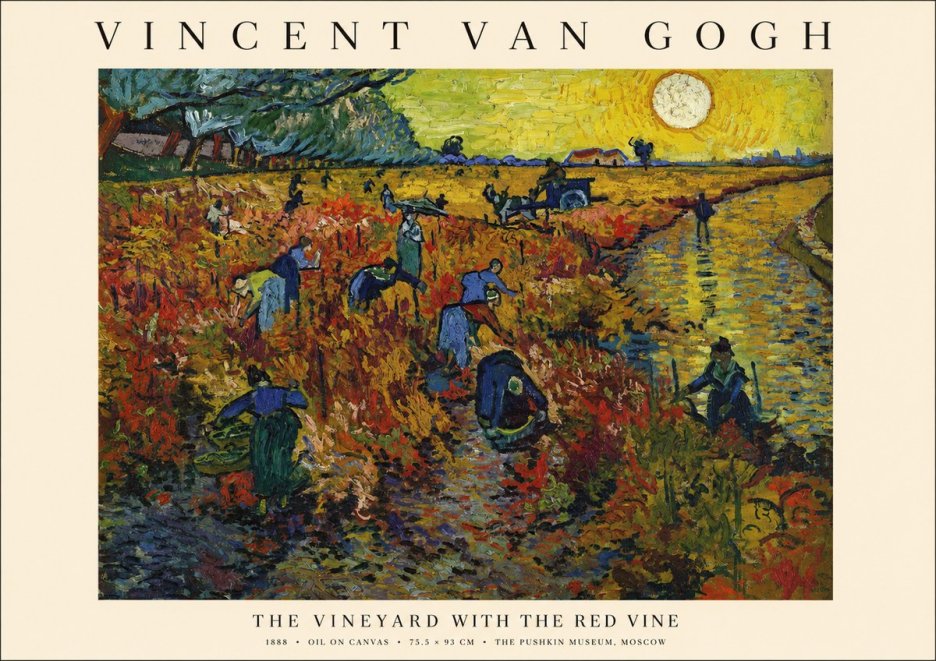Van Gogh The Vineyard with the Red Vine No1 - Juliste