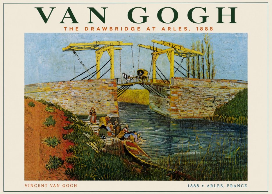 Van Gogh The Drawbridge at Arles III No4 - Juliste