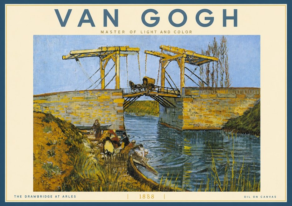Van Gogh The Drawbridge at Arles IV No5 - Juliste