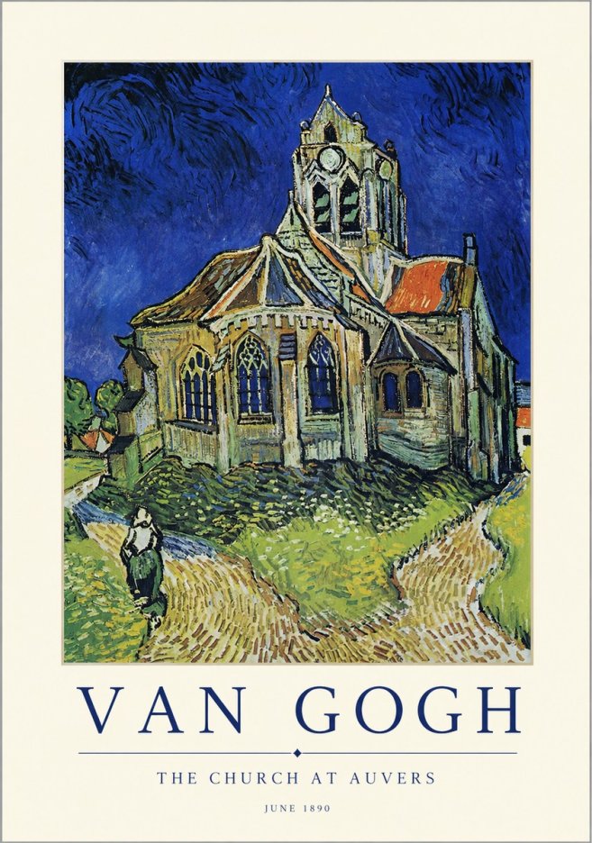 Van Gogh The Church at Auvers II No1 - Juliste