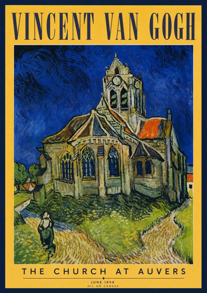 Van Gogh The Church at Auvers II No3 - Juliste