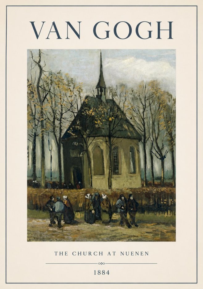 Van Gogh The Church at Nuenen No1 - Juliste