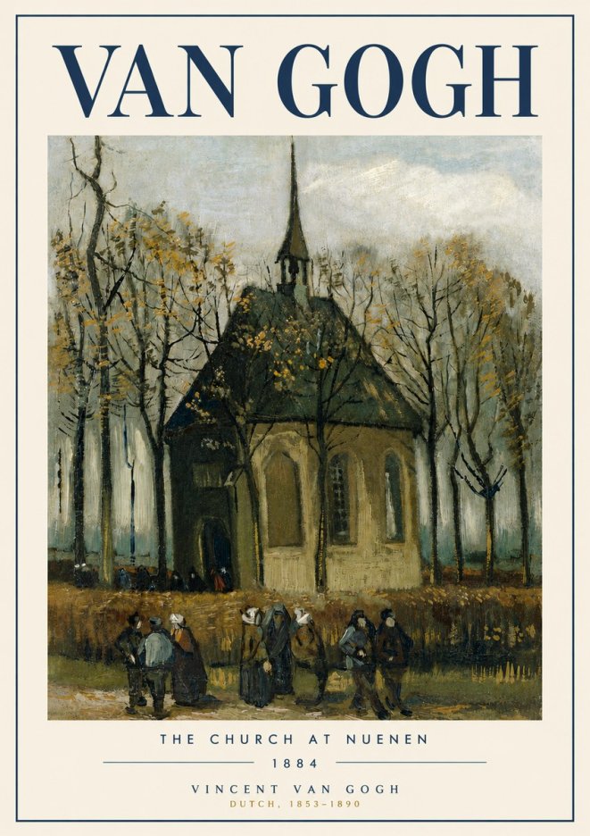 Van Gogh The Church at Nuenen No5 - Juliste