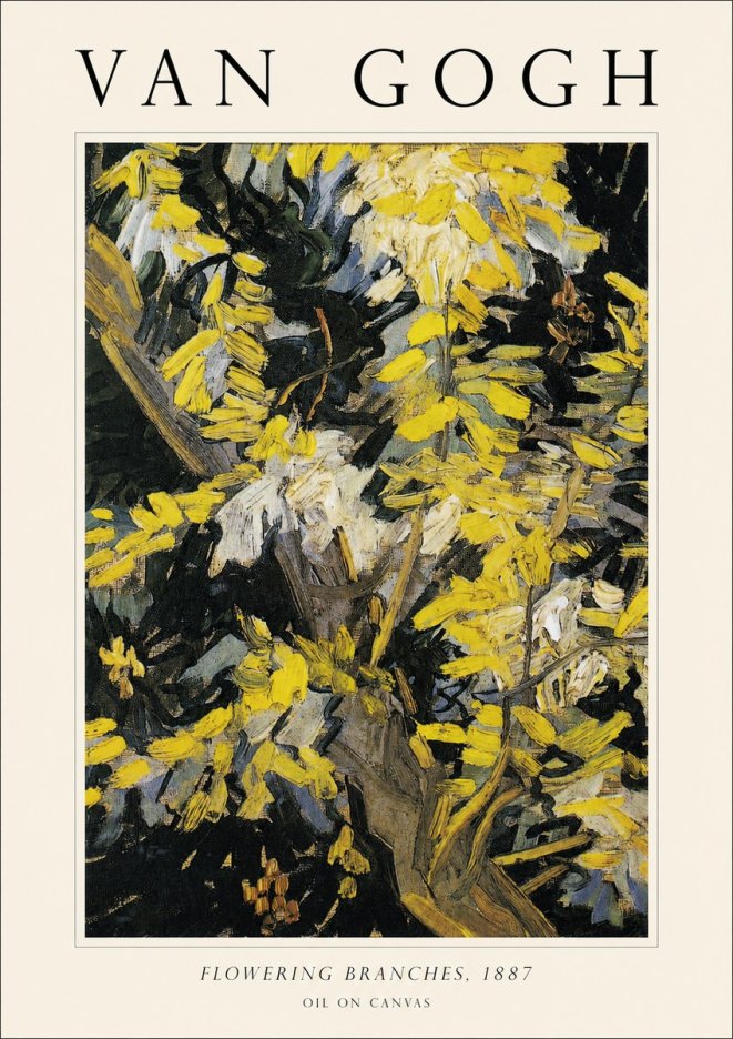 Van Gogh Flowering Branches, 1887 No1 - Juliste