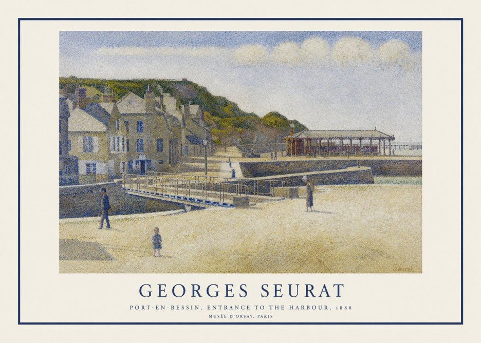 Seurat Port-en-bessin, Entrance to the Harbour, 1888 No1 - Juliste