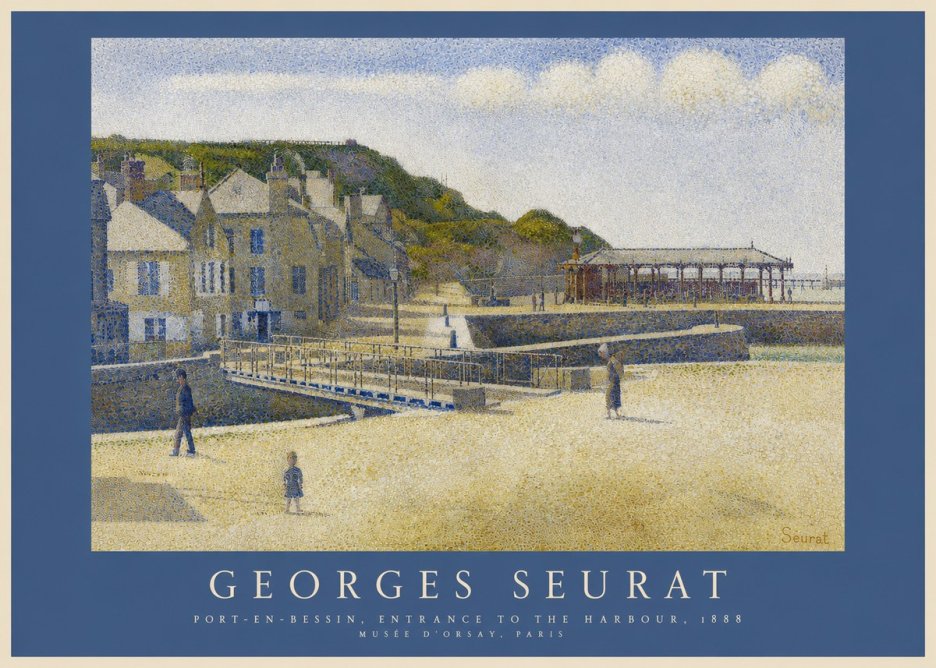Seurat Port-en-bessin, Entrance to the Harbour, 1888 No2 - Juliste