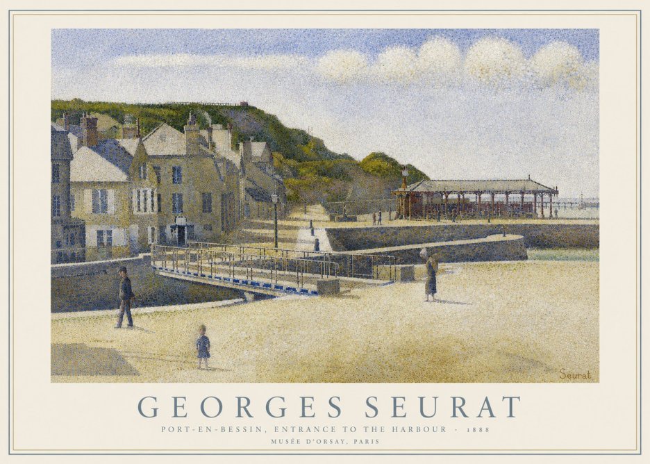 Seurat Port-en-bessin, Entrance to the Harbour, 1888 No3 - Juliste