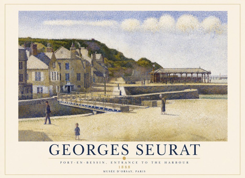 Seurat Port-en-bessin, Entrance to the Harbour, 1888 No6 - Juliste