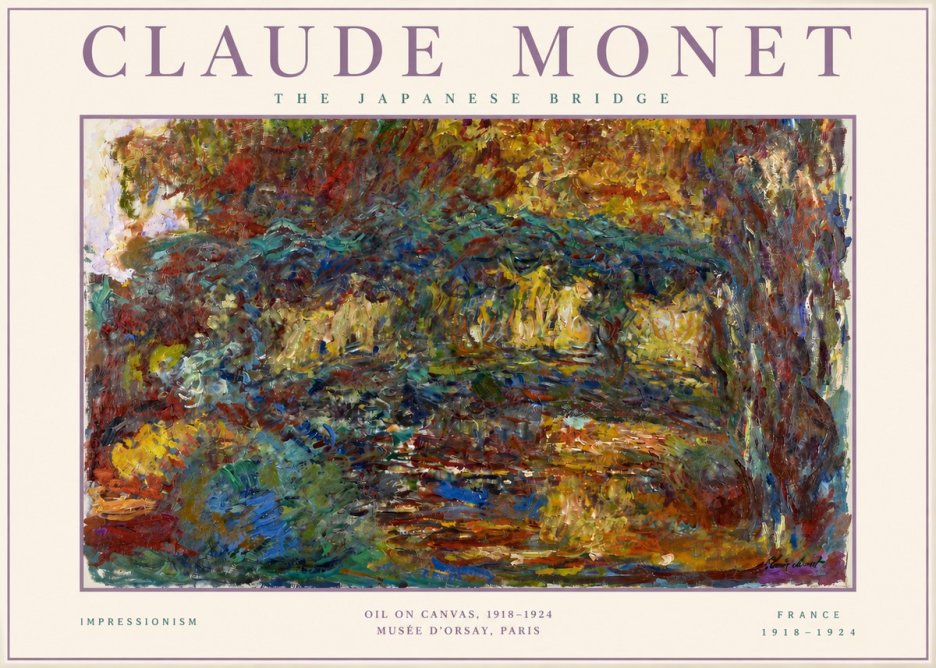 Monet The Japanese Bridge I No3 - Juliste