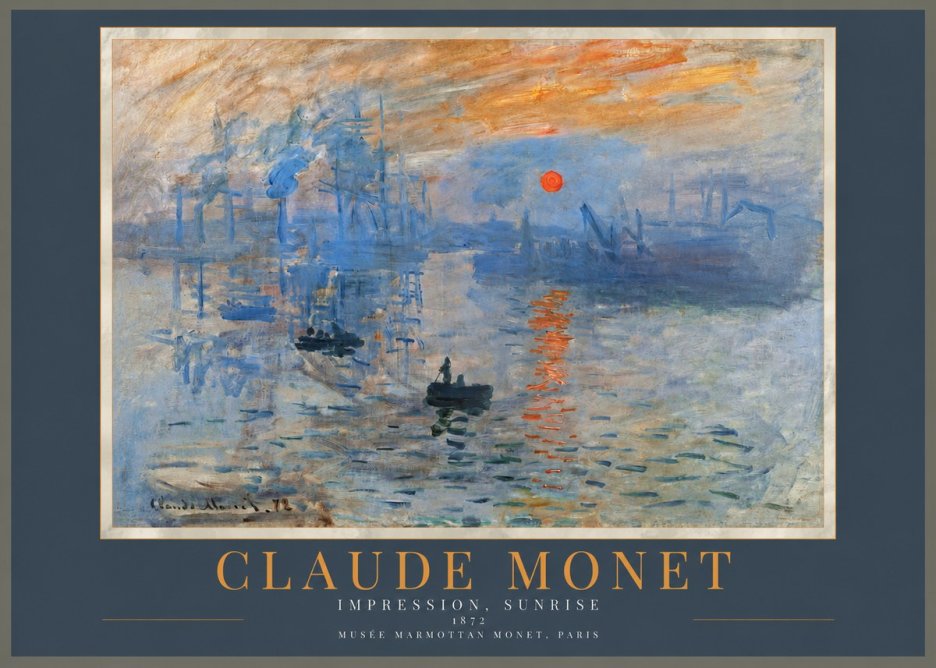 Monet Impression, Sunrise I No2 - Juliste