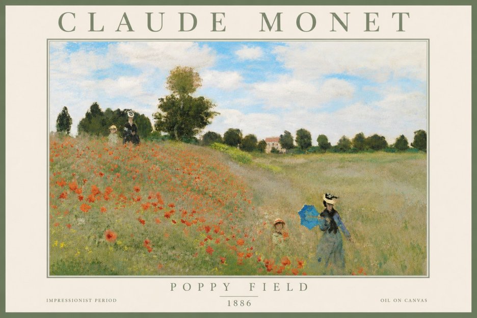 Monet Poppy Field No5 - Juliste