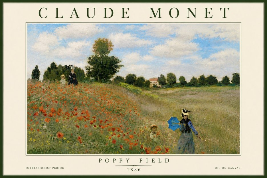 Monet Poppy Field No6 - Juliste