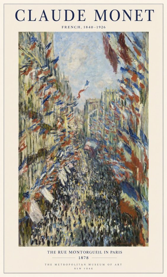 Monet The Rue Montorgueil in Paris No1 - Juliste