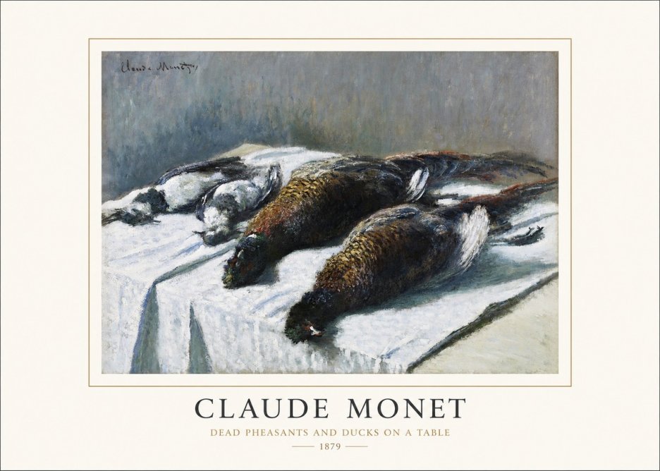 Monet Dead Pheasants and Ducks on a Table No1 - Juliste
