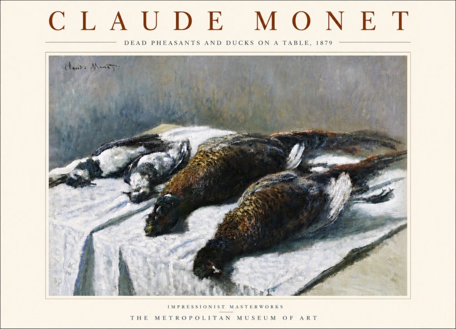 Monet Dead Pheasants and Ducks on a Table No5 - Juliste