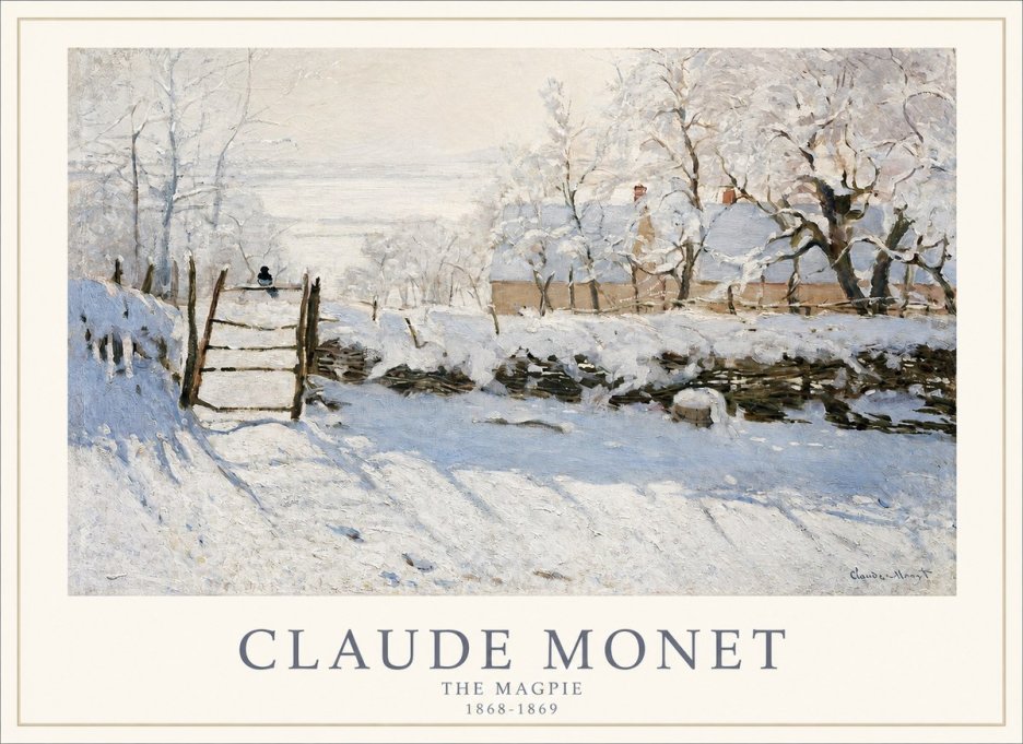 Monet The Magpie No1 - Juliste