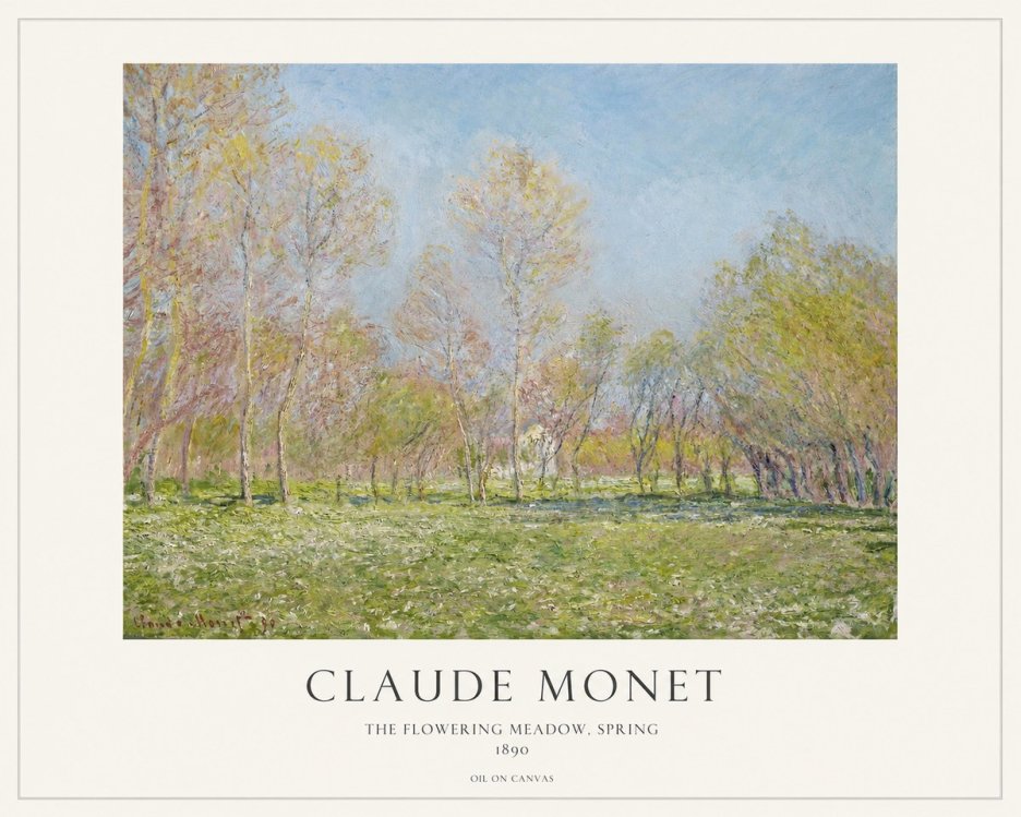 Monet The Flowering Meadow, Spring No1 - Juliste