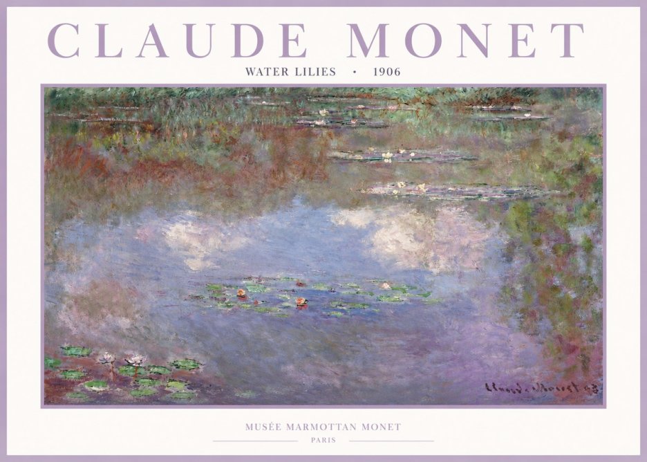 Monet Water Lilies VI No2 - Juliste