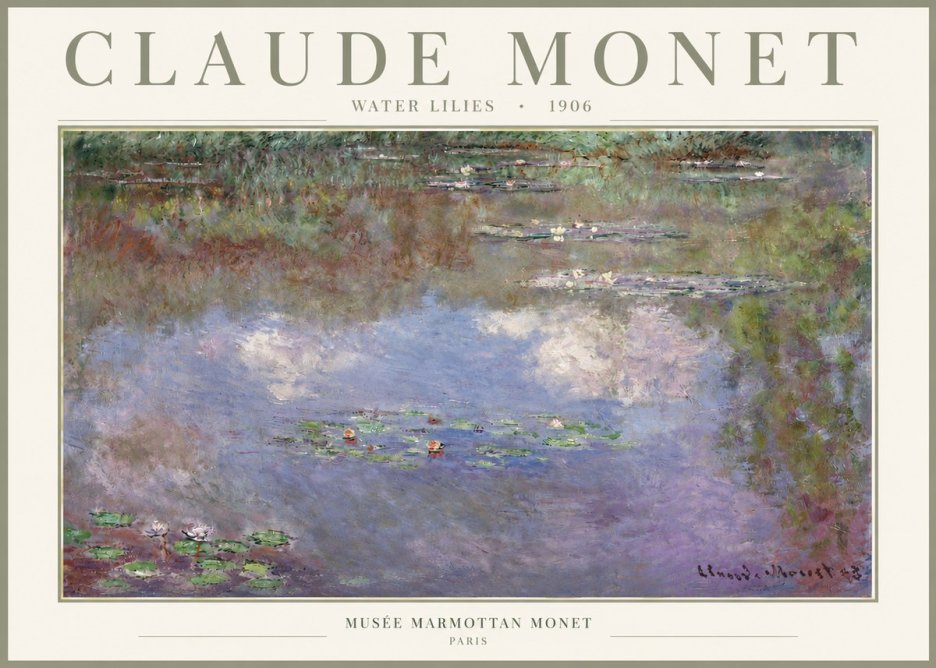 Monet Water Lilies VI No3 - Juliste