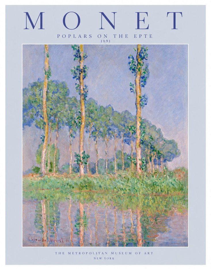 Monet Poplars on the Epte No3 - Juliste