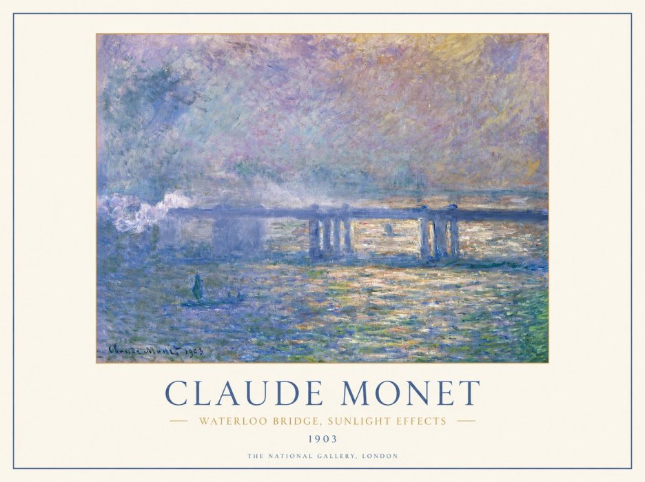 Monet Waterloo Bridge, Sunlight Effects No1 - Juliste
