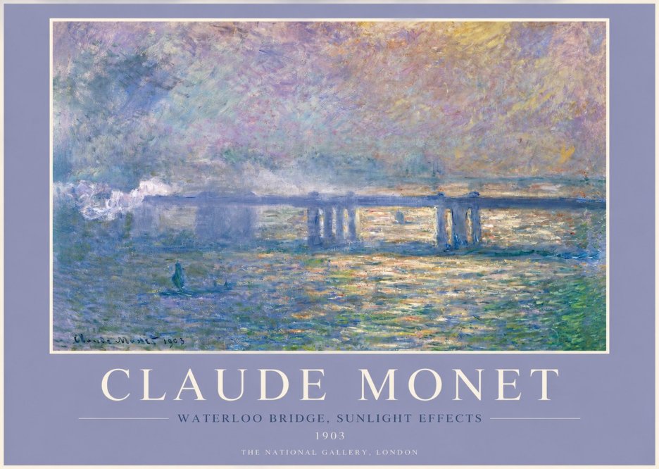 Monet Waterloo Bridge, Sunlight Effects No2 - Juliste