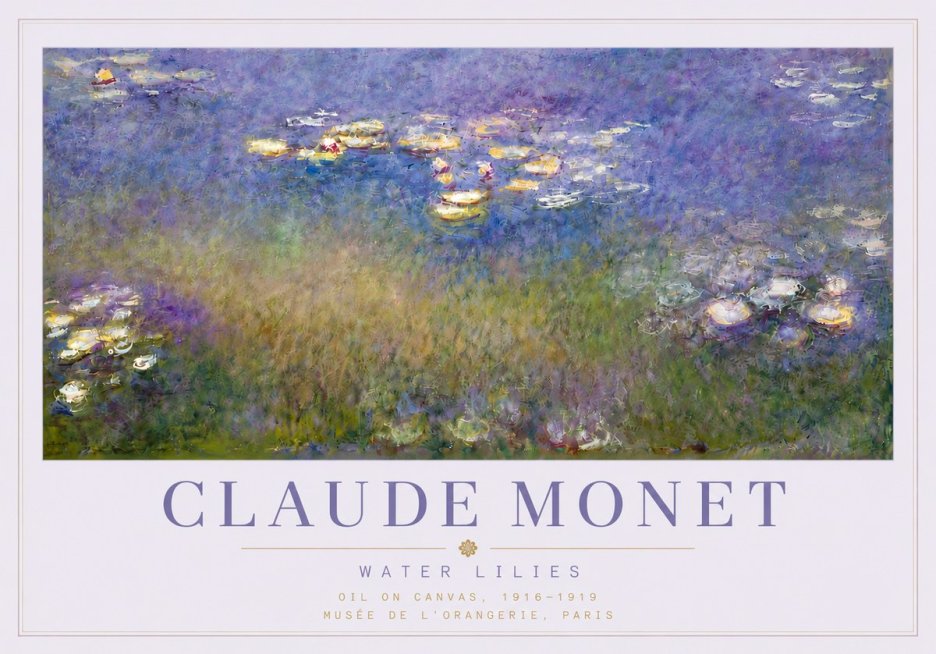 Monet Water Lilies VII No6 - Juliste