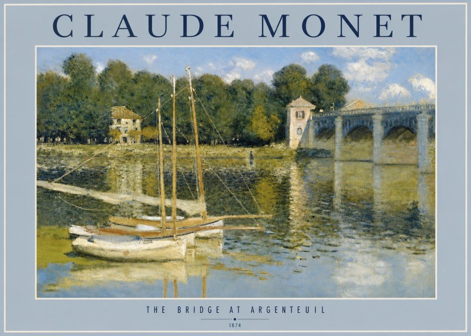 Monet The Bridge at Argenteuil III No2 - Juliste