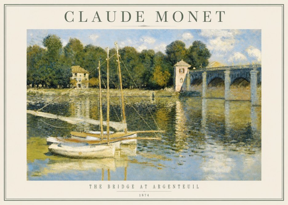 Monet The Bridge at Argenteuil III No3 - Juliste